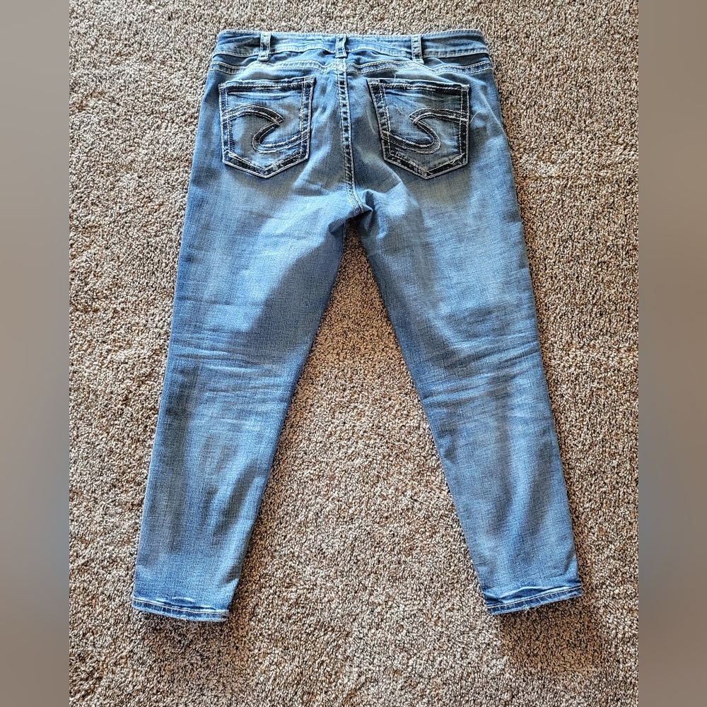 Silver elyse skinny crop